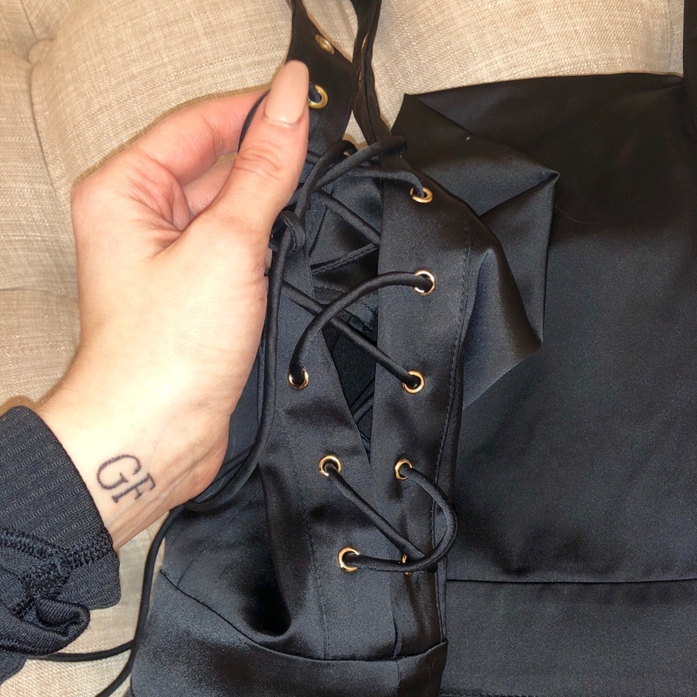 Mistress Rocks Satin Mini Dress - Picture 2 of 4